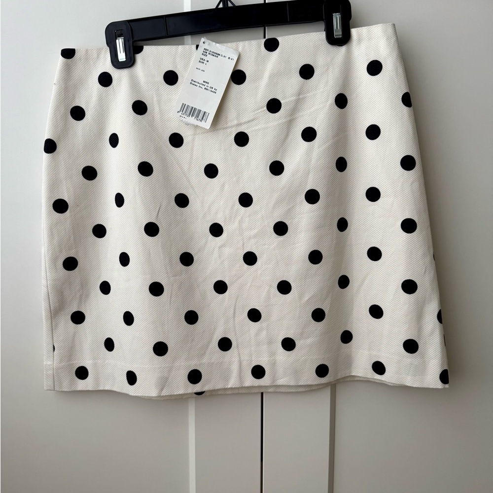 Mango Black and White Mini Skirt